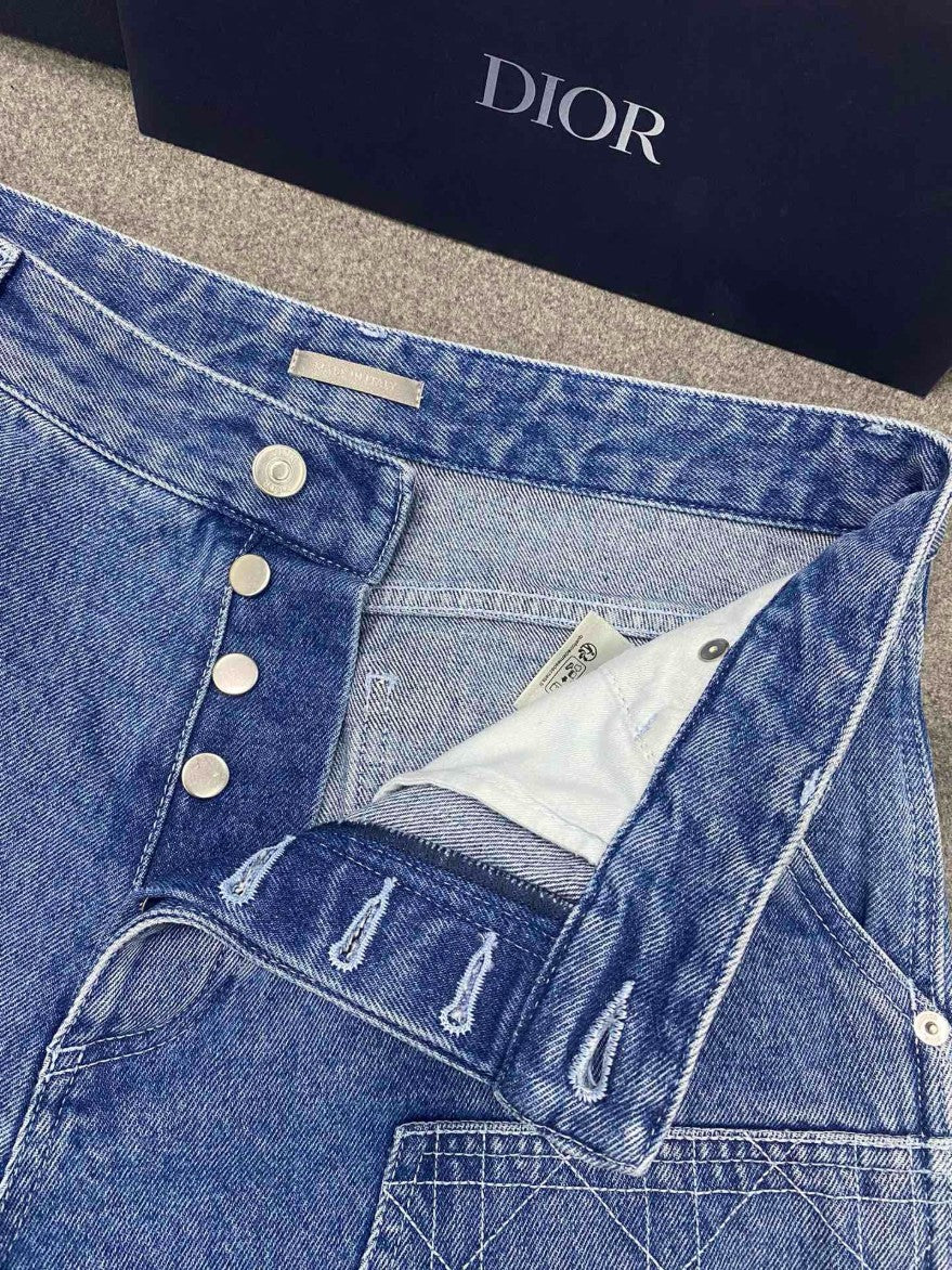 디올 카고 데님 반바지