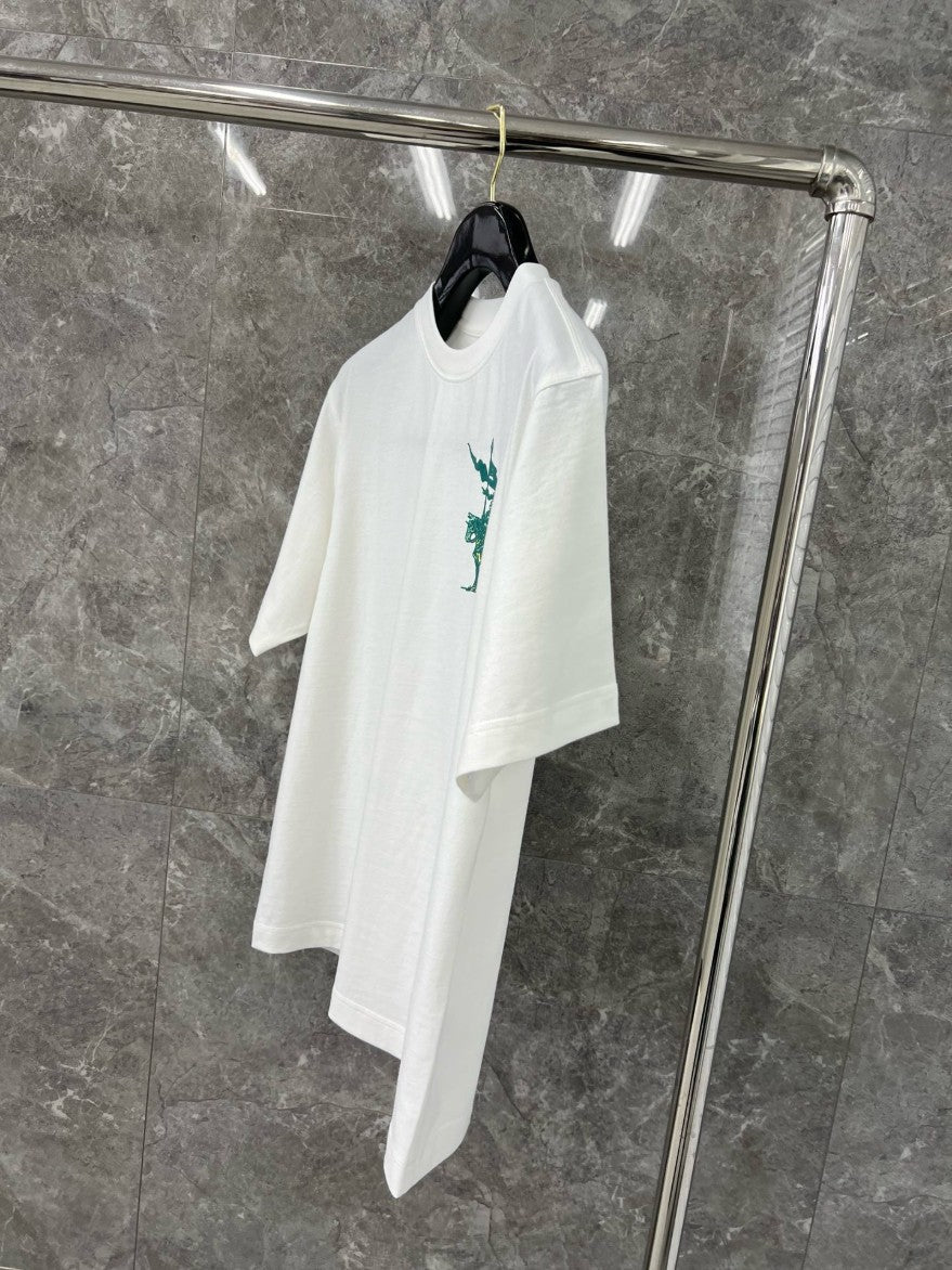 버버리 그린 자수 로고 반팔티