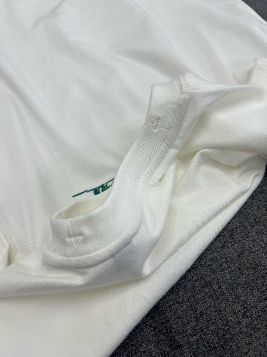 버버리 그린 자수 로고 반팔티