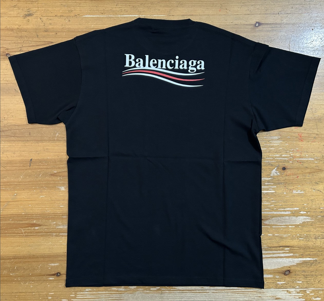 발렌시아가 웨이브 로고 클래식 반팔티