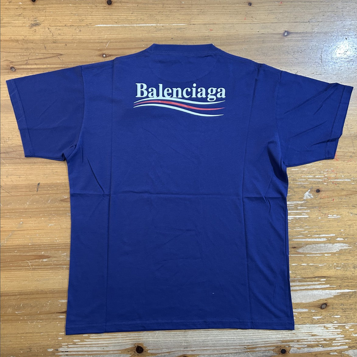 발렌시아가 웨이브 로고 클래식 반팔티