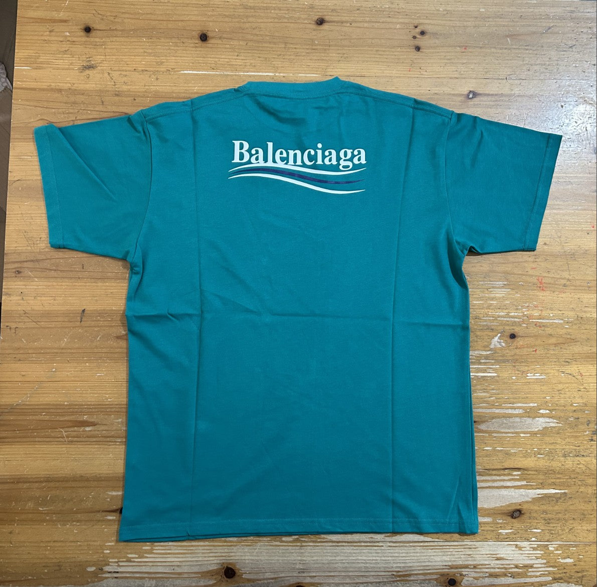 발렌시아가 웨이브 로고 클래식 반팔티