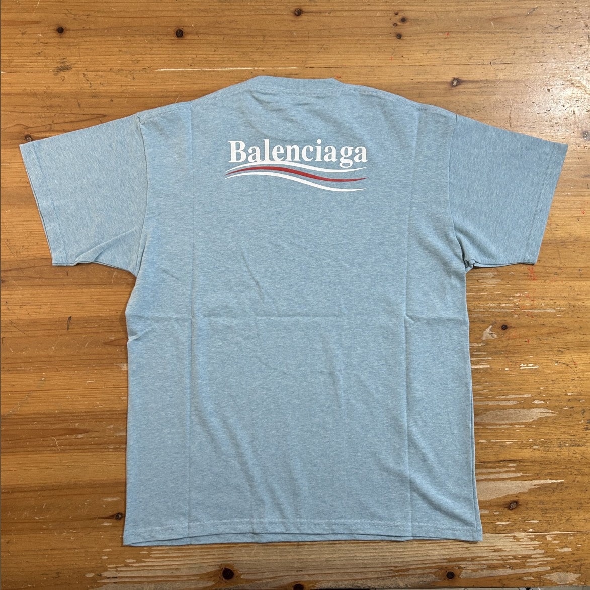 발렌시아가 웨이브 로고 클래식 반팔티