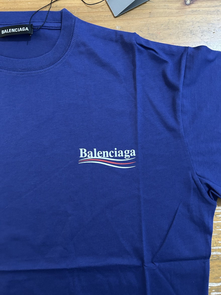 발렌시아가 웨이브 로고 클래식 반팔티