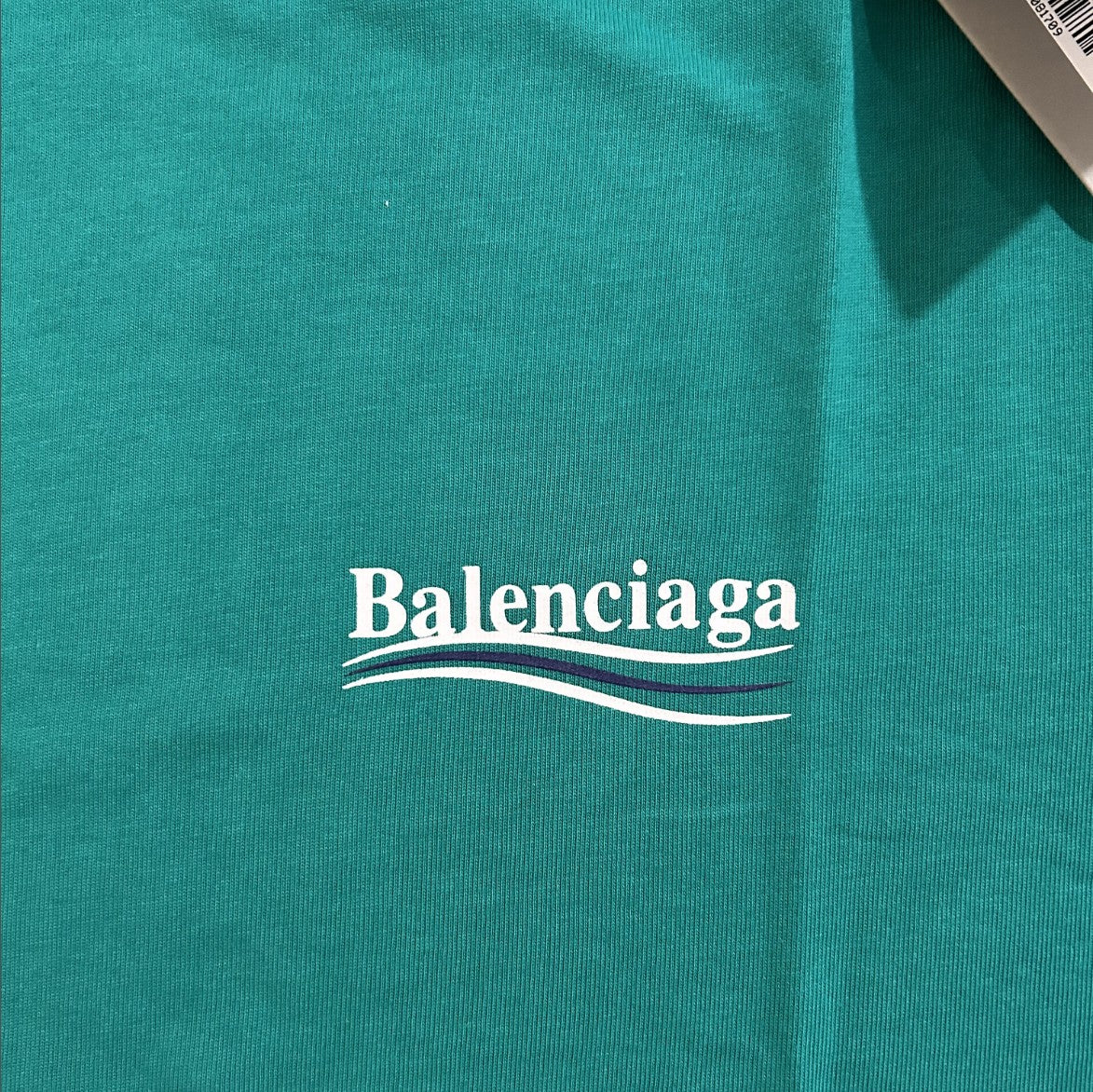 발렌시아가 웨이브 로고 클래식 반팔티