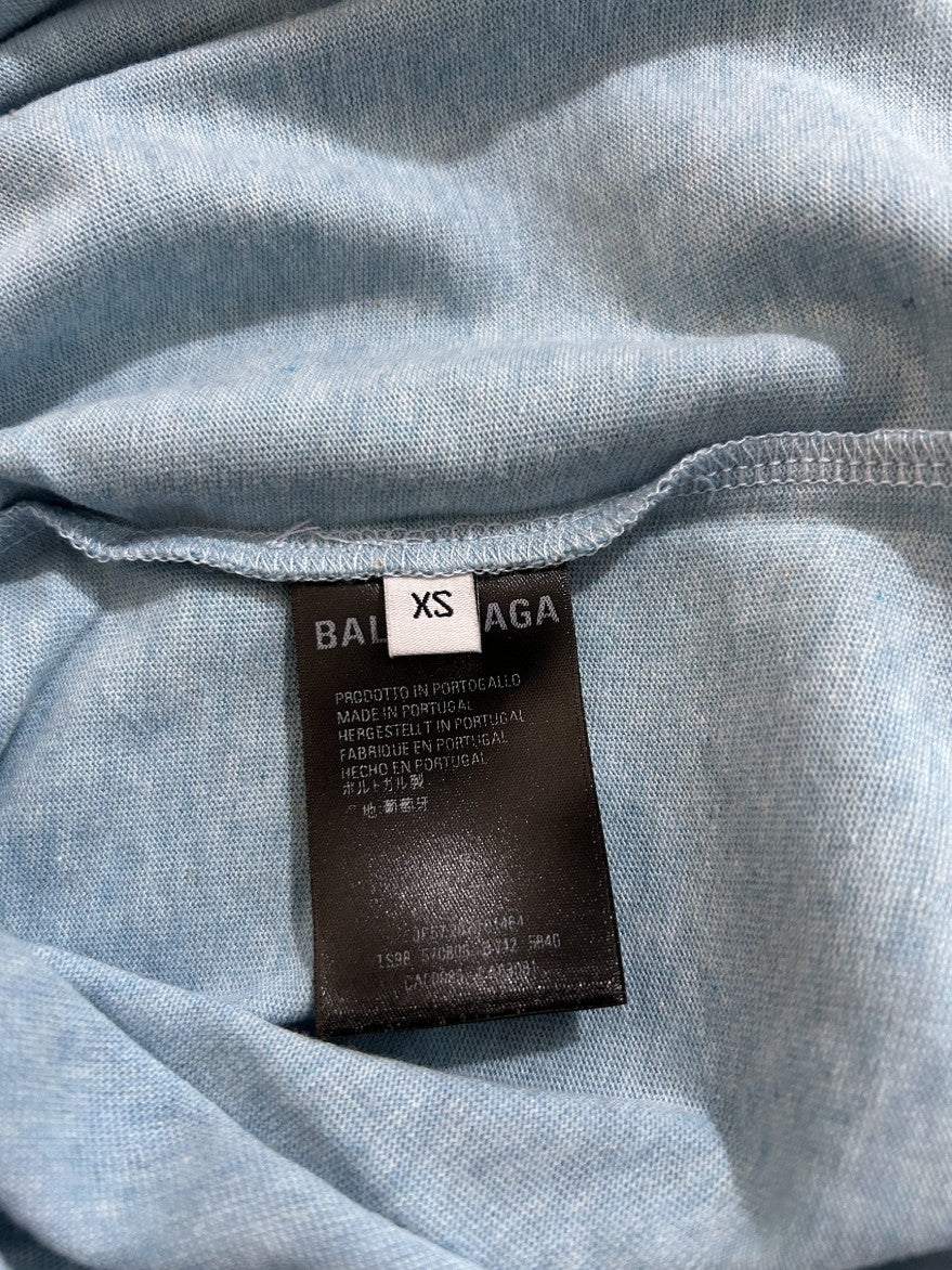 발렌시아가 웨이브 로고 클래식 반팔티