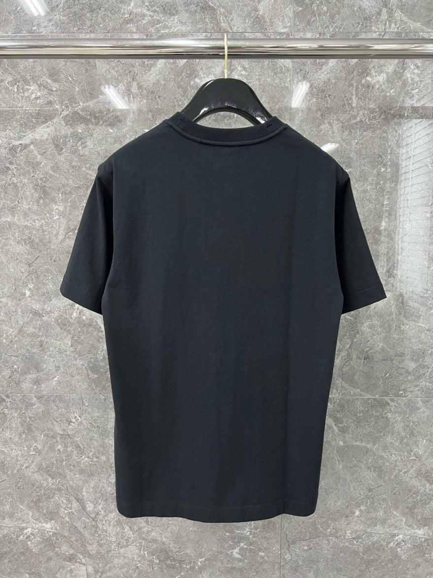 버버리 골드 자수 로고 반팔티