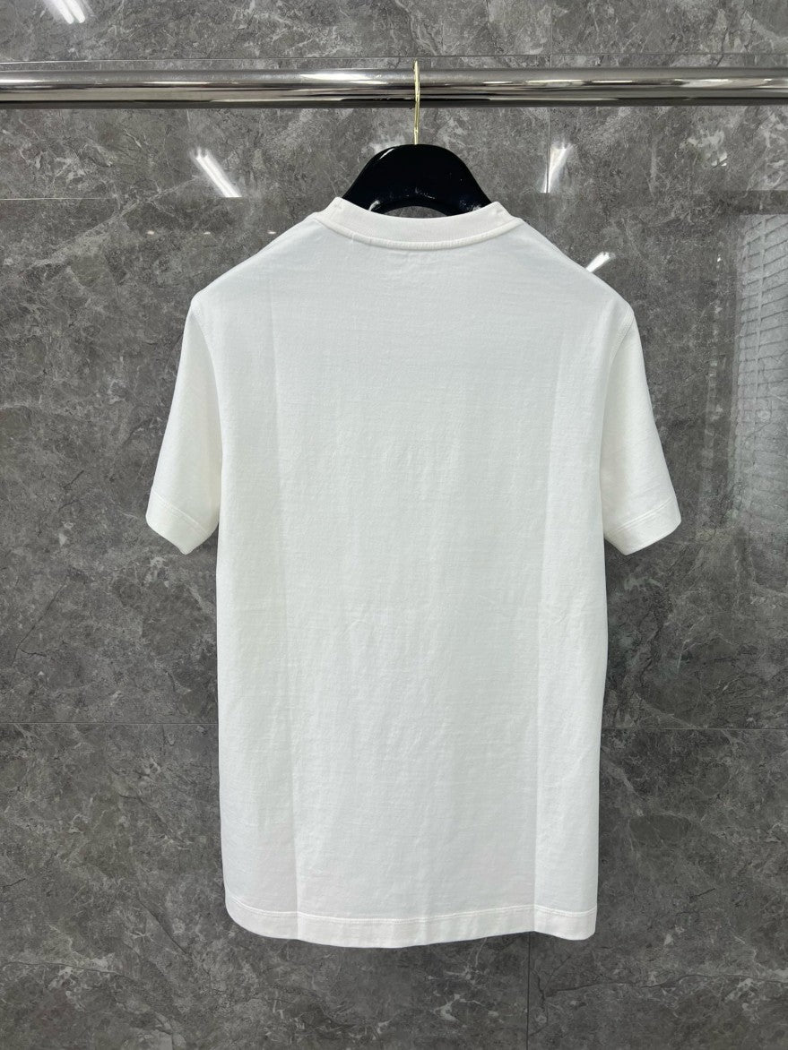 버버리 자수 로고 사이드 스티치 반팔티