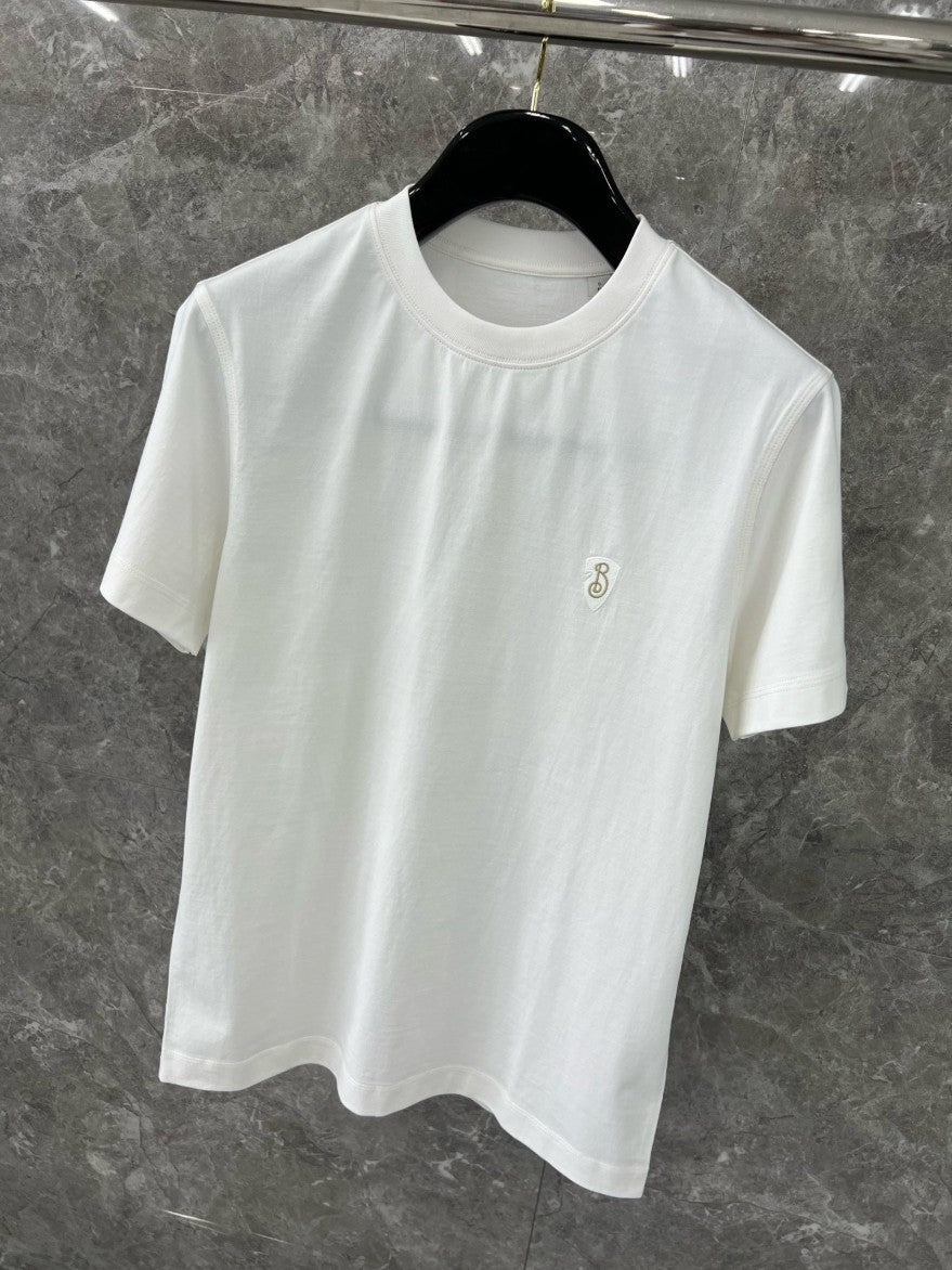 버버리 자수 로고 사이드 스티치 반팔티