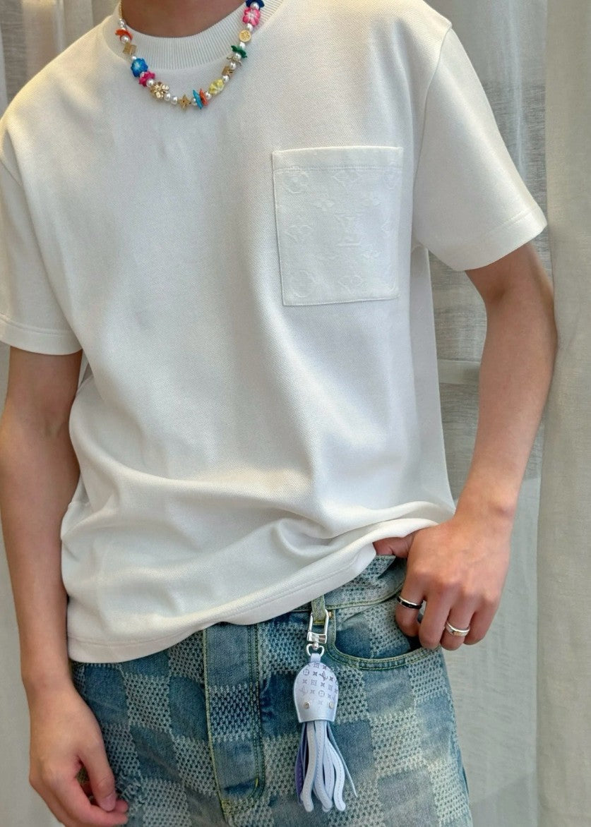 루이비통 포켓 LV 로고 반팔티