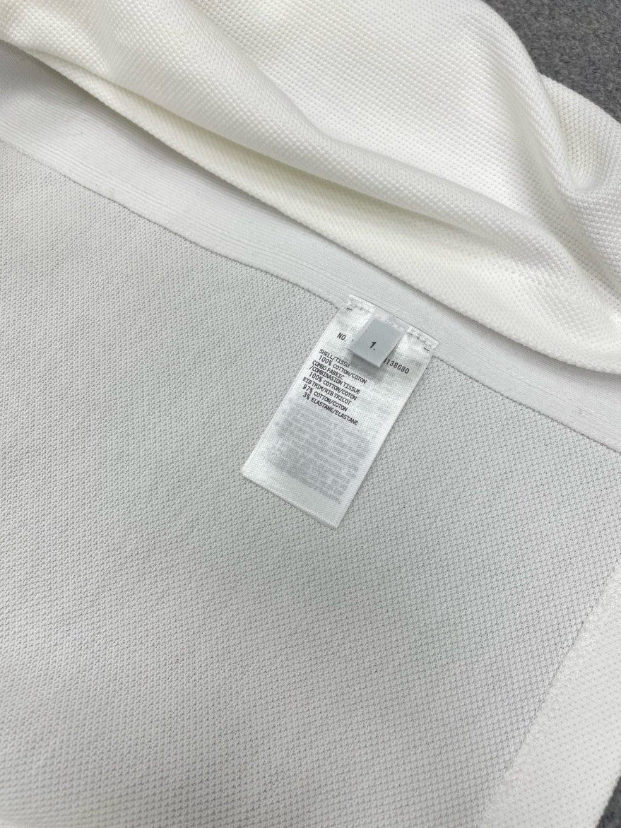 톰브라운 소매 삼선 피케 반팔티