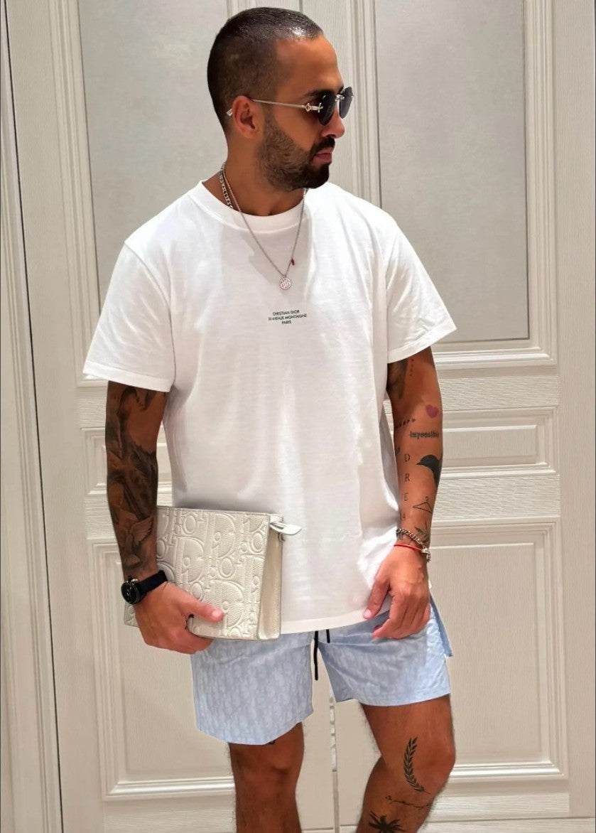 디올 스몰 레터링 로고 반팔티