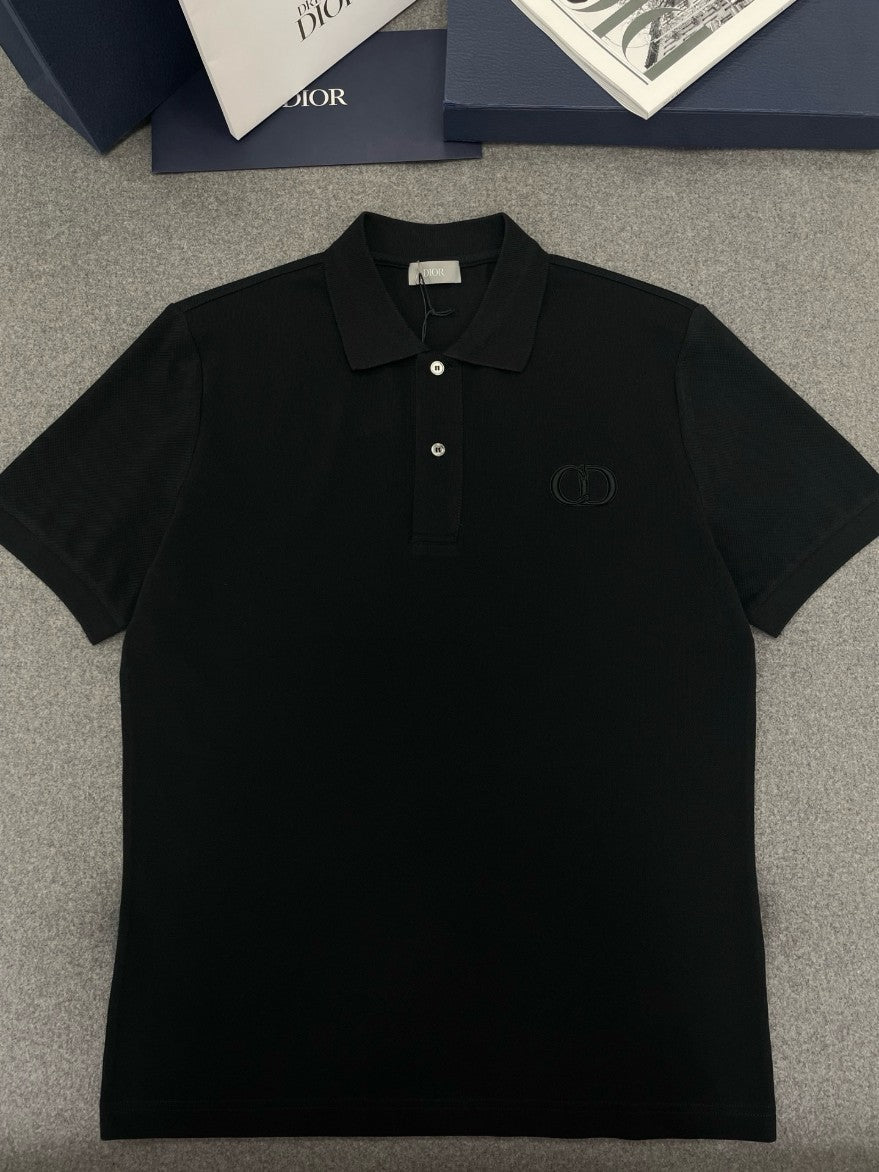 디올 CD 로고 피케 카라 반팔티