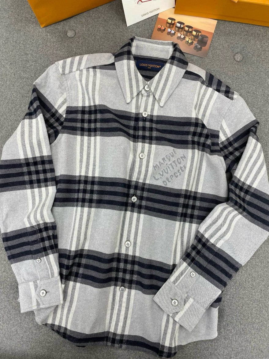 루이비통 오버핏 체크 남방 셔츠