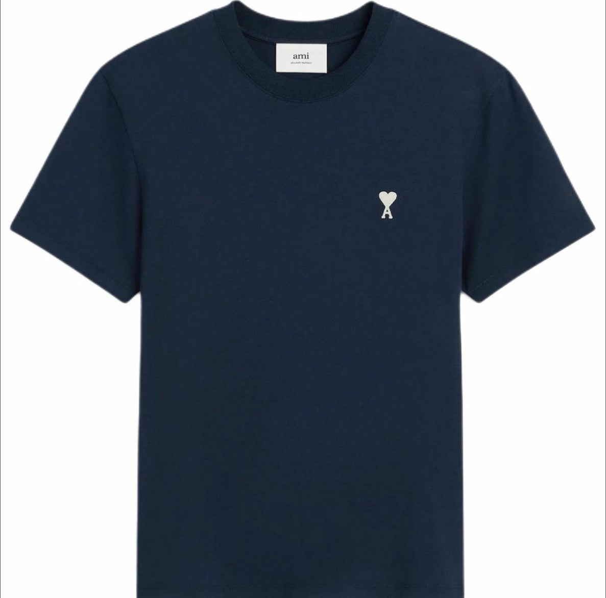 아미 화이트 로고 반팔티