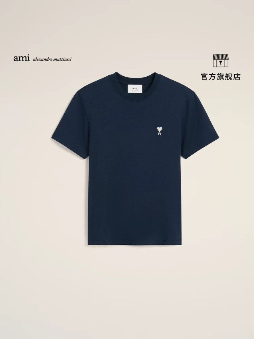 아미 화이트 로고 반팔티