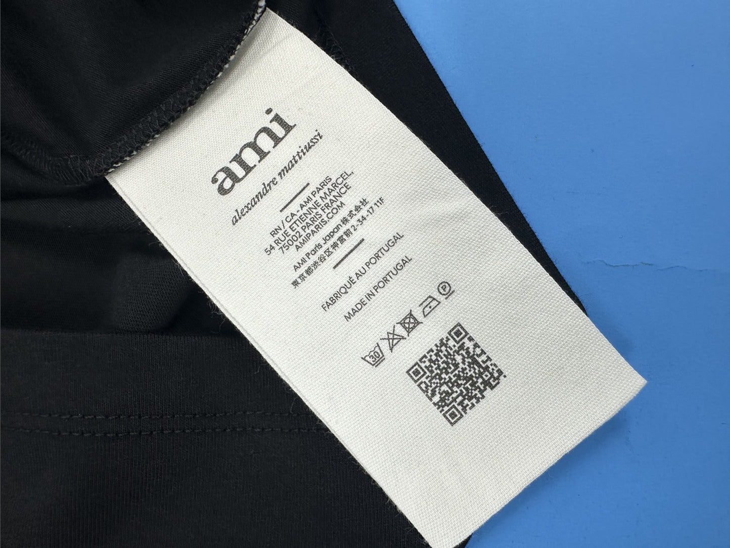 아미 화이트 로고 반팔티