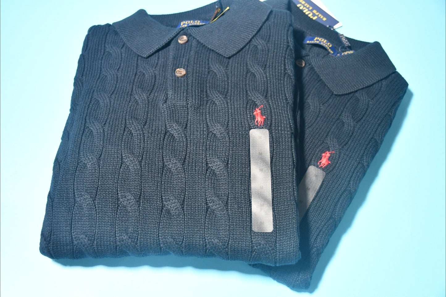 폴로 랄프로렌 케이블 카라 니트 반팔티