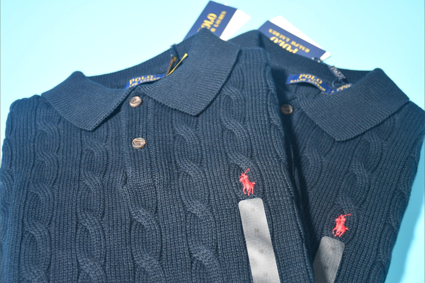폴로 랄프로렌 케이블 카라 니트 반팔티