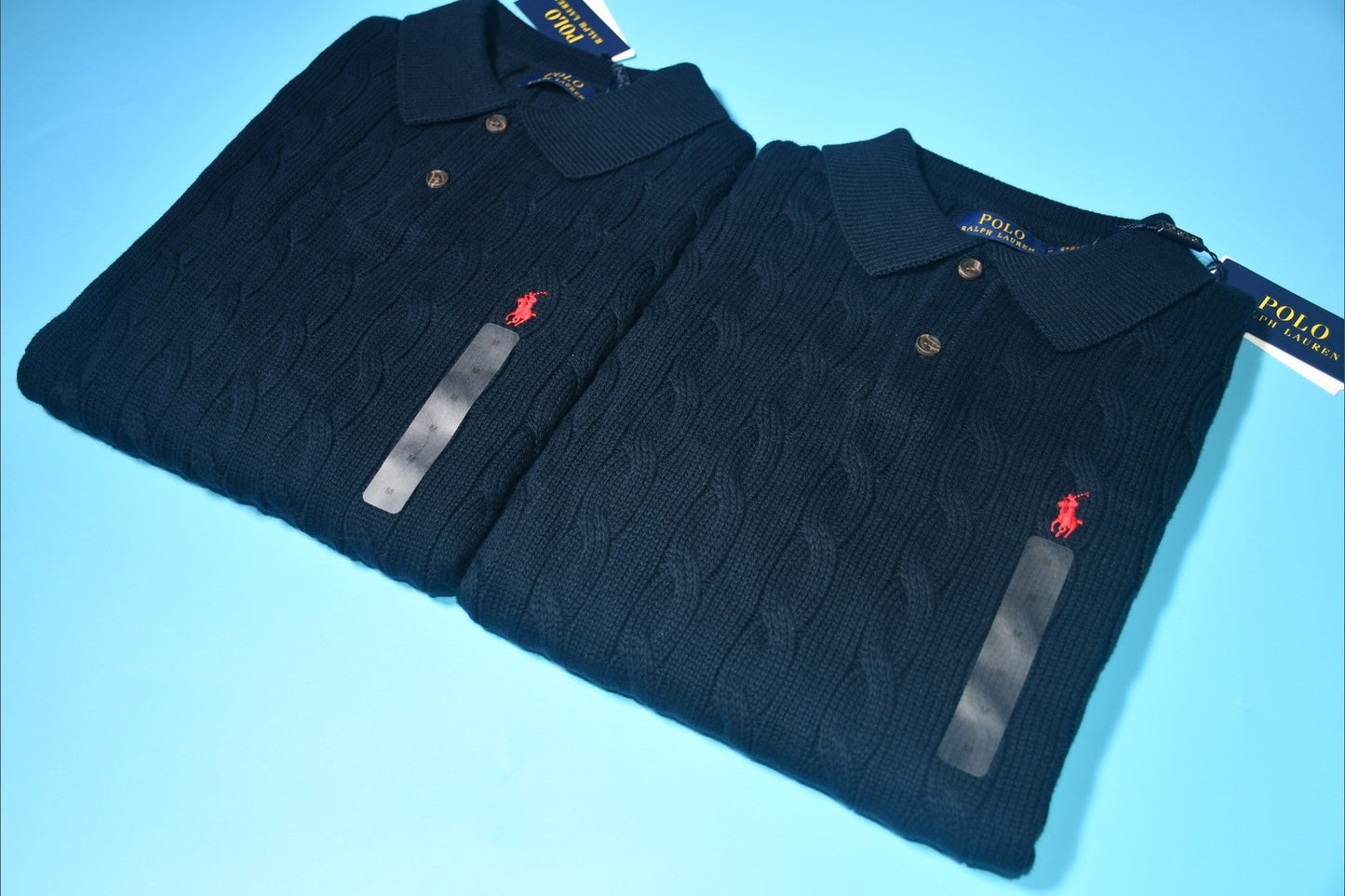 폴로 랄프로렌 케이블 카라 니트 반팔티