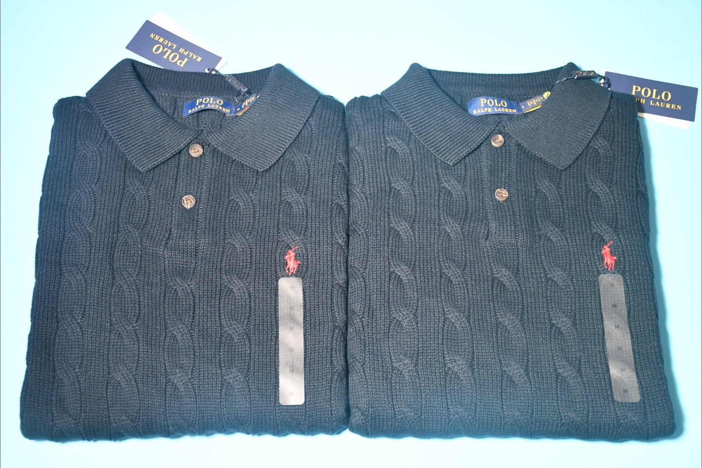 폴로 랄프로렌 케이블 카라 니트 반팔티