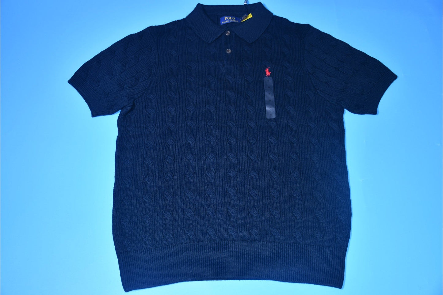 폴로 랄프로렌 케이블 카라 니트 반팔티