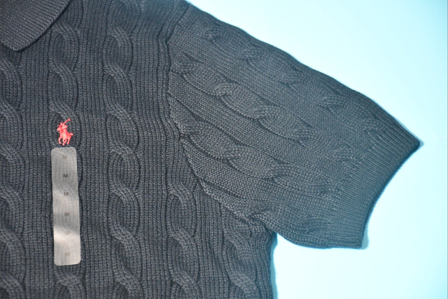 폴로 랄프로렌 케이블 카라 니트 반팔티