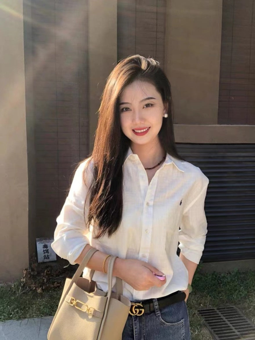 폴로 랄프로렌 여성 린넨 남방 셔츠