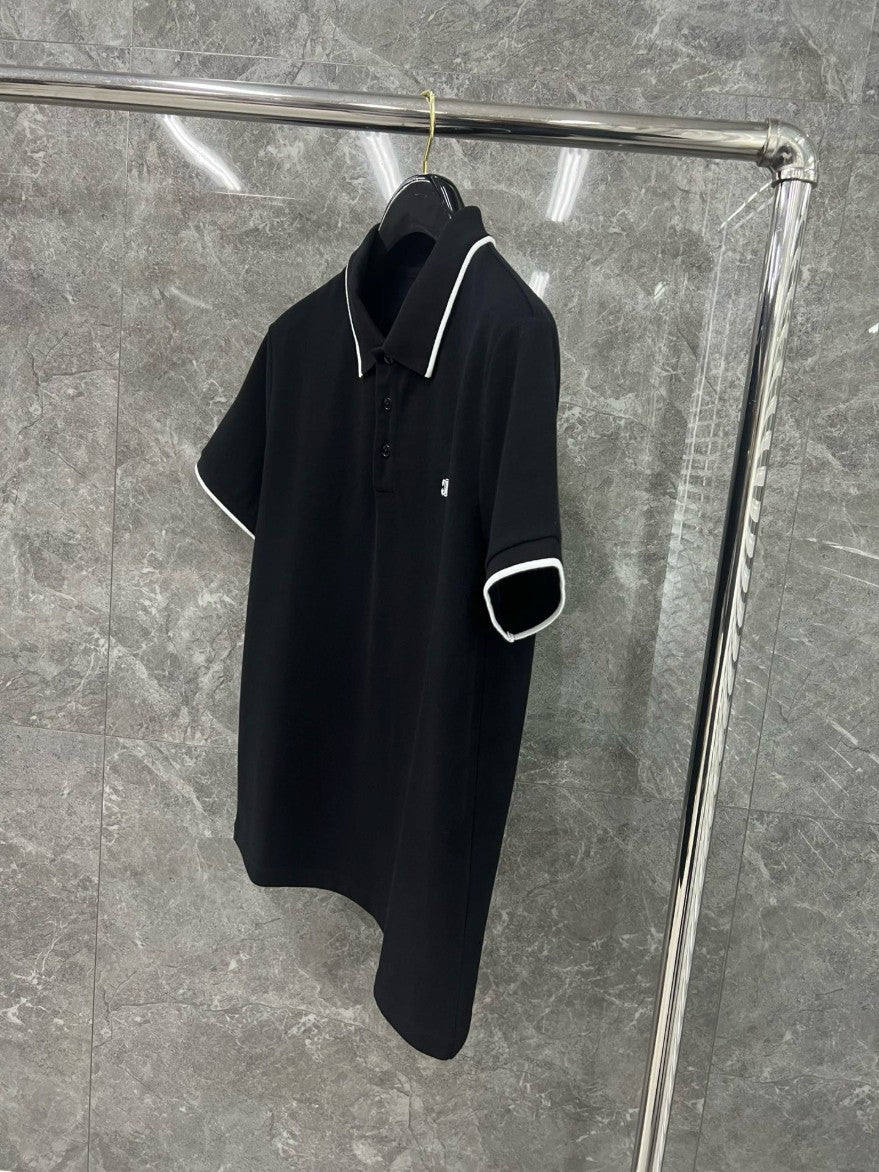 셀린느 자수 로고 카라 반팔티