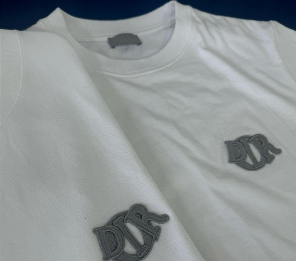 디올 패치 로고 반팔티