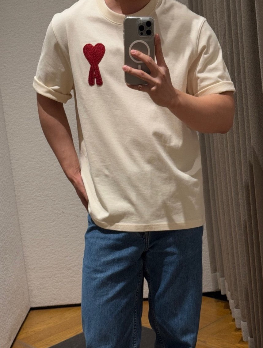 아미 빅 로고 반팔티