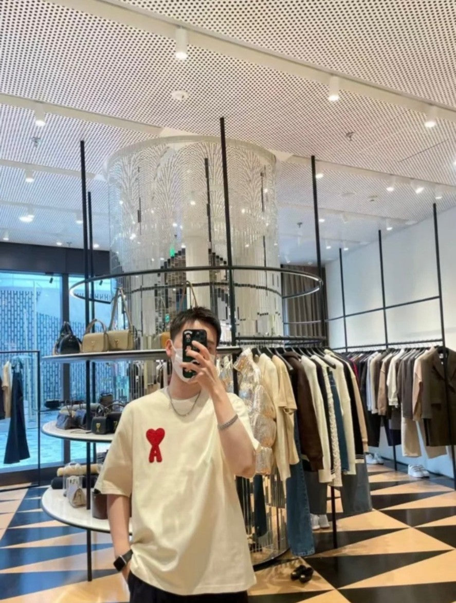 아미 빅 로고 반팔티