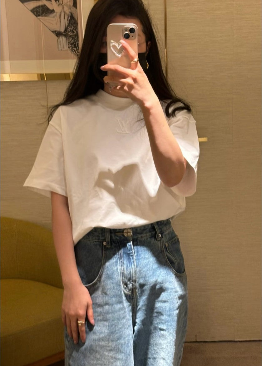 루이비통 LV 입체 로고 반팔티