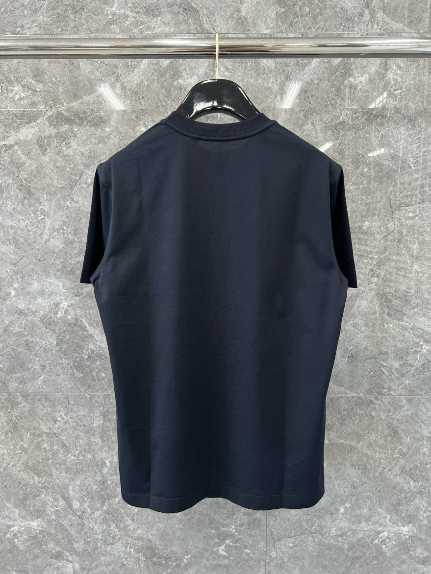 버버리 블루 자수 로고 반팔티