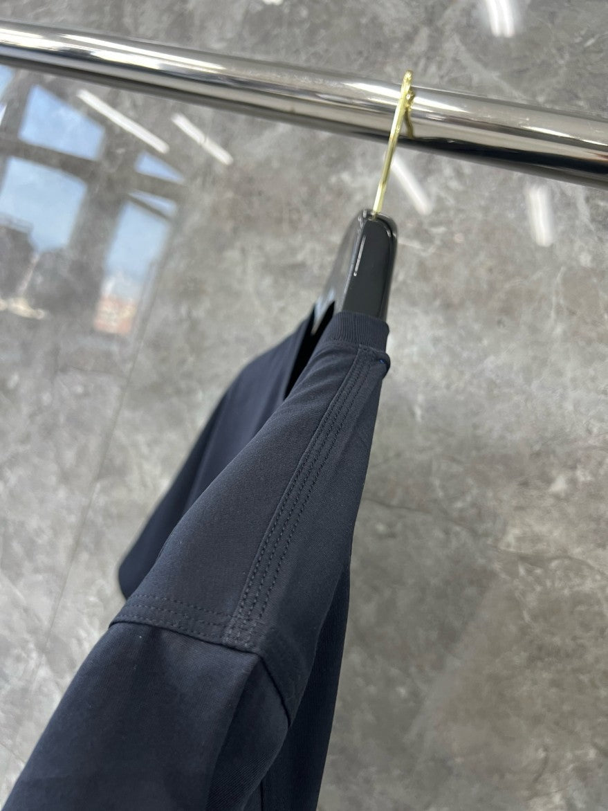 버버리 블루 자수 로고 반팔티