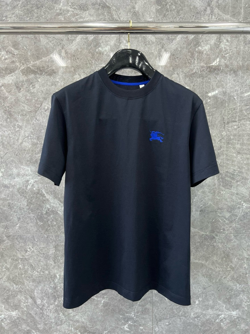 버버리 블루 자수 로고 반팔티