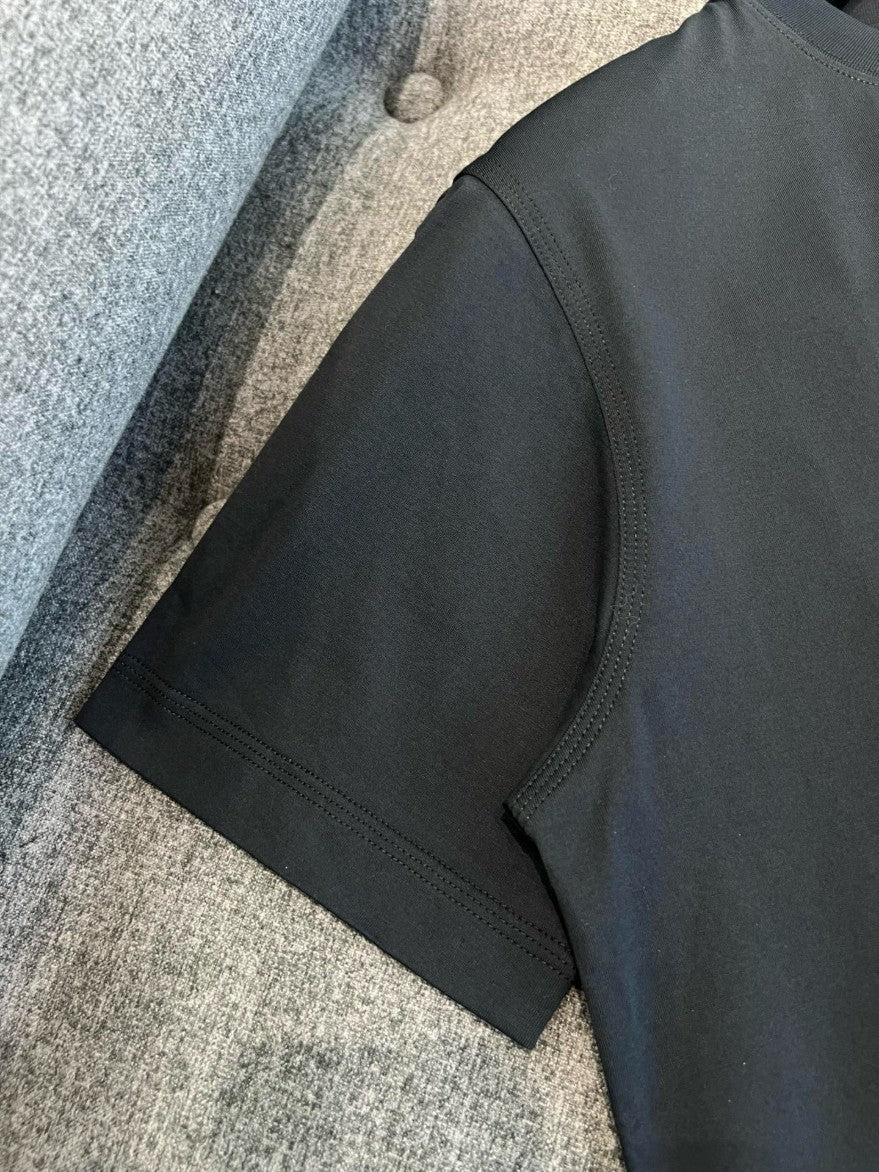 버버리 블루 자수 로고 반팔티