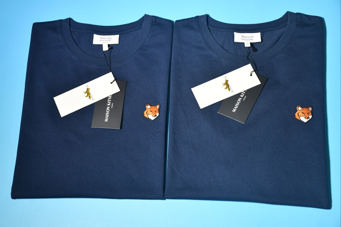 메종키츠네 싱글 헤드 로고 반팔티