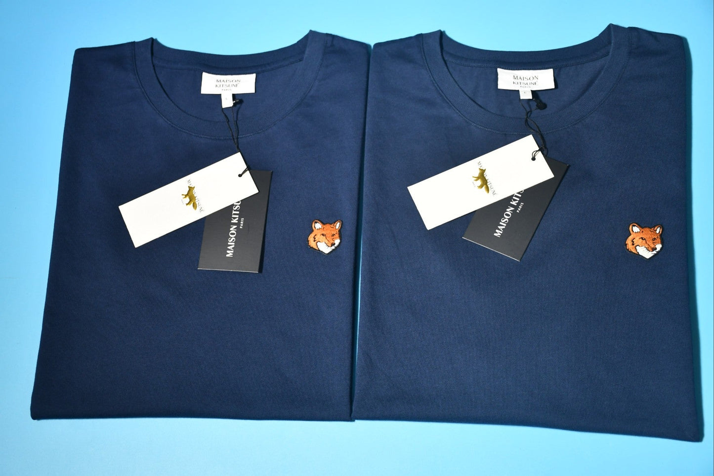 메종키츠네 싱글 헤드 로고 반팔티