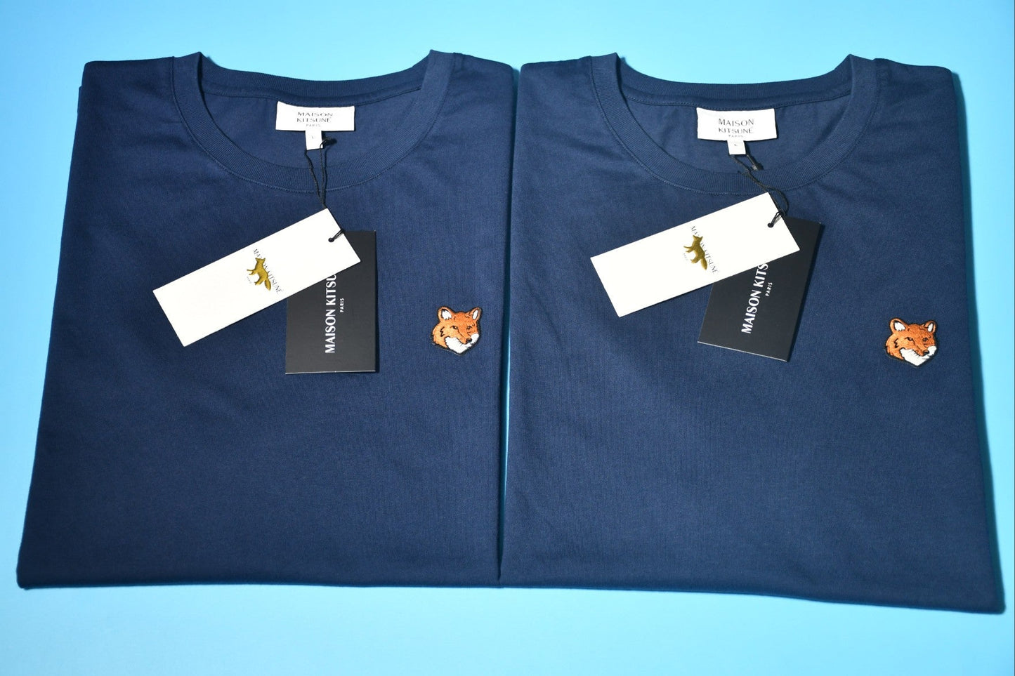 메종키츠네 싱글 헤드 로고 반팔티