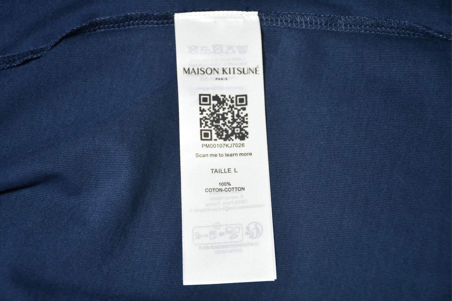 메종키츠네 싱글 헤드 로고 반팔티