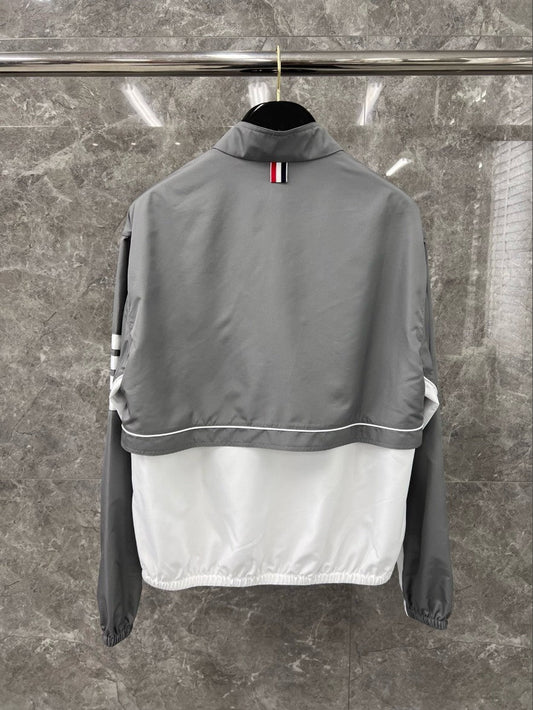 톰브라운 배색 투톤 바람막이 집업