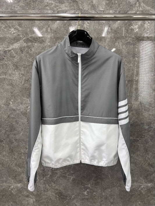 톰브라운 배색 투톤 바람막이 집업