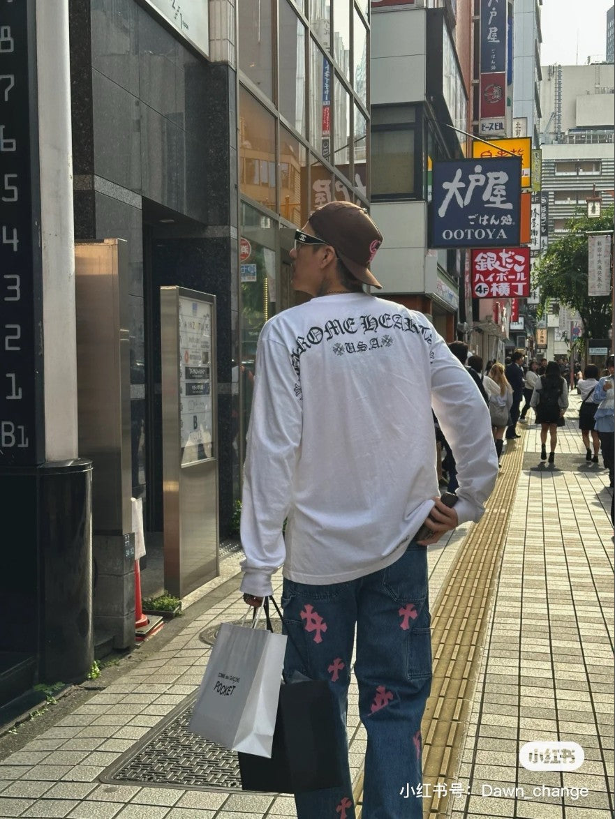 크롬하츠 포켓 로고 긴팔티