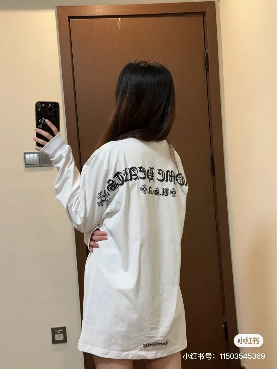 크롬하츠 포켓 로고 긴팔티