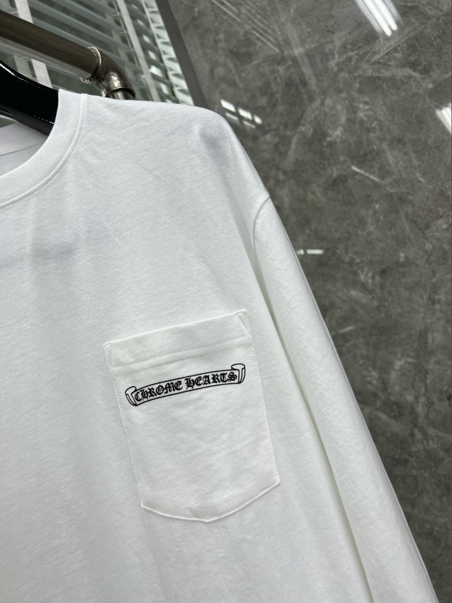 크롬하츠 포켓 로고 긴팔티