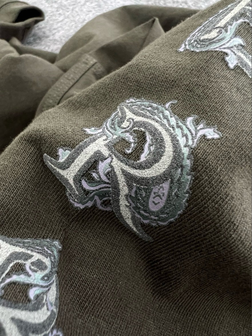 버버리 소매 프린트 로고 긴팔티