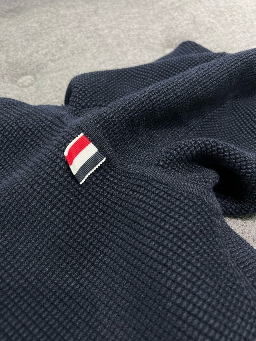 톰브라운 사선 완장 와플 후드 집업