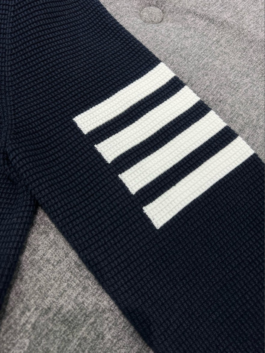 톰브라운 사선 완장 와플 후드 집업