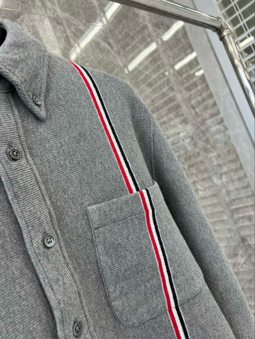 톰브라운 가슴 삼선 셔츠 남방 자켓